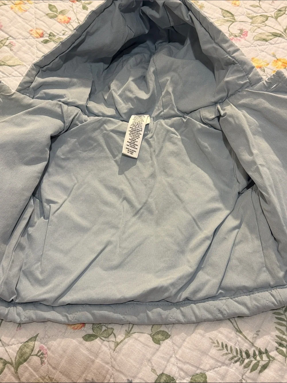 baby GAP Newborn Quilted Hooded Jacket - Light Blue